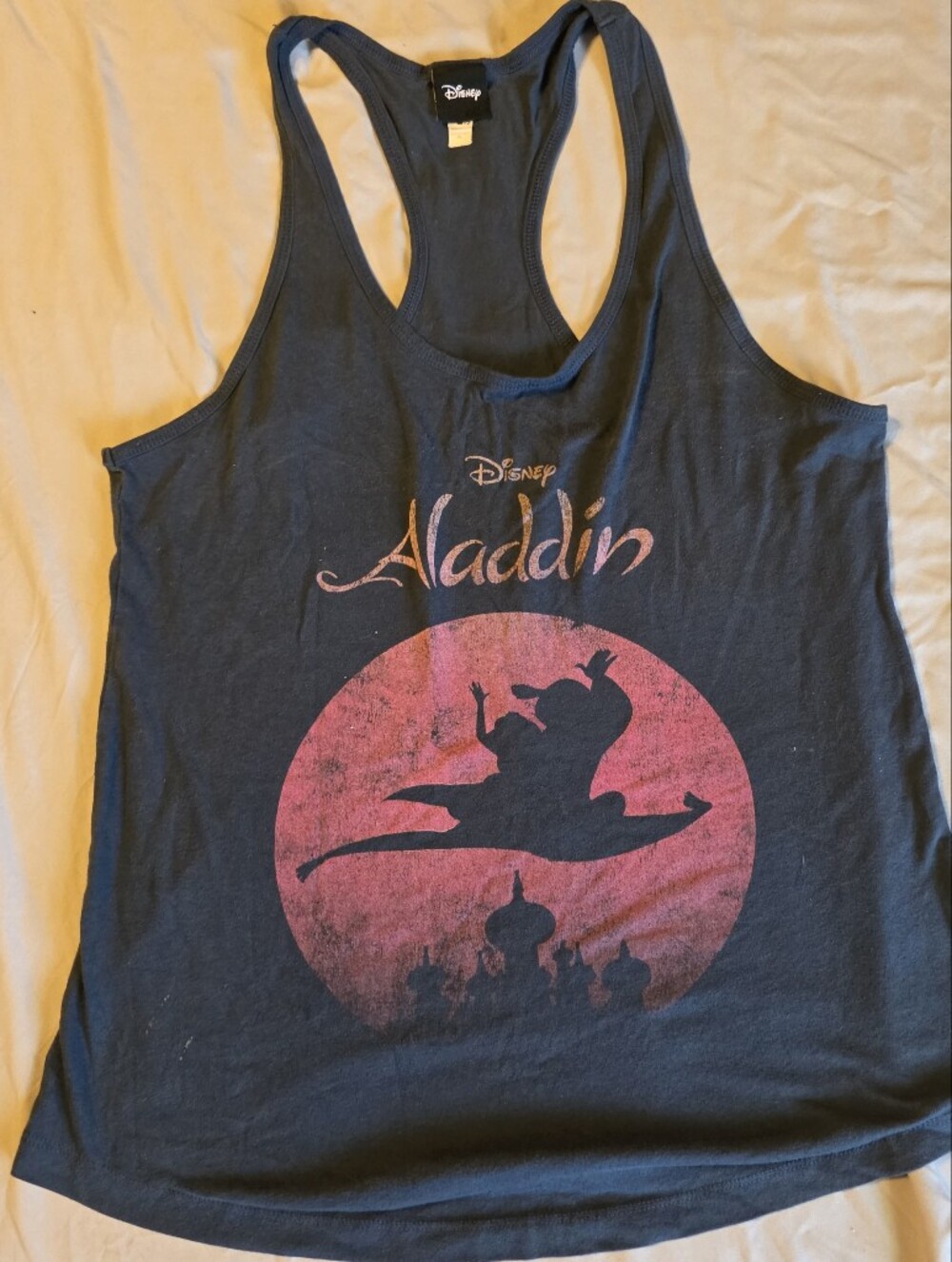 Disney Aladdin Navy Graphic Tank Top